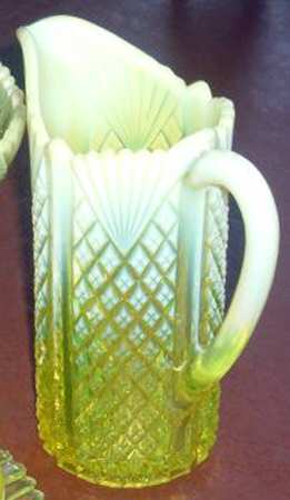 Prince Charles Vaseline (Opalescent) Pitcher