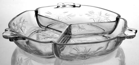 Revere 8" Round 3 Part Relish by Sterling Crystal