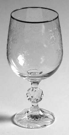 Silver Lace Water Goblet by Import Assoc
