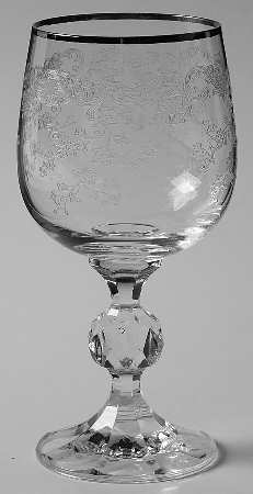 Silver Lace Wine Glass by Import Assoc