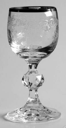 Silver Lace Cordial Glass by Import Assoc