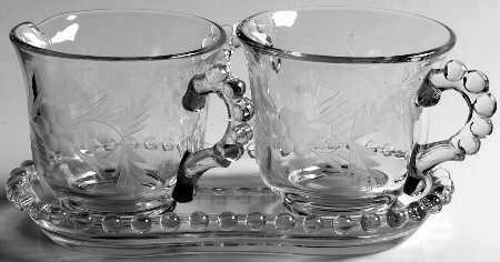 3400-2 Creamer, Sugar and Tray Set by Imperial Glass-Ohio