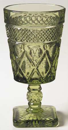 Cape Cod Verde Green Water Goblet by Imperial Glass-Ohio