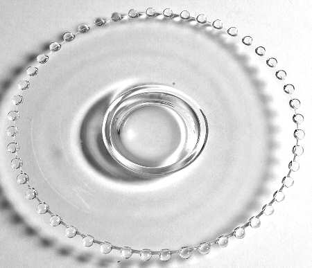 Candlewick Clear (Stem 3400) 7"-8" Footed Mayonnaise Underplate by Imperial Glass-Ohio