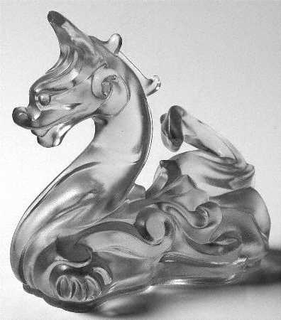 Cathay Clear Frosted Dragon Candleholder