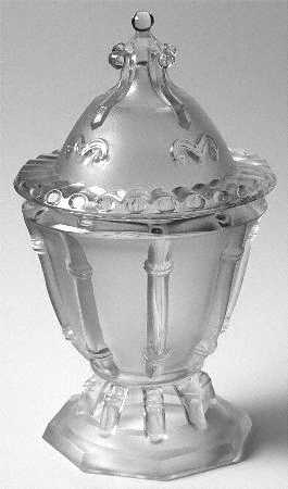Cathay Clear Frosted Bamboo Urn & Lid