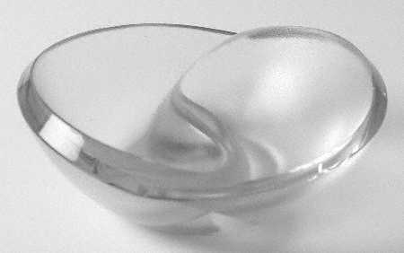 Cathay Clear Frosted Yang & Yin Ashtray