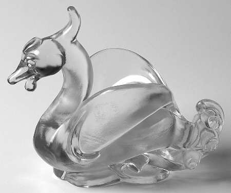 Cathay Clear Frosted Phoenix Bowl