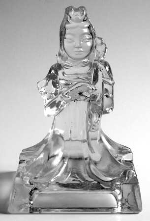 Cathay Clear Frosted Concubine Bookend