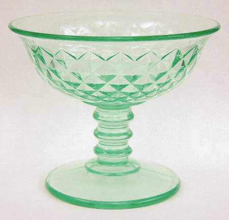 Diamond Quilted Green by Imperial Glass-Ohio