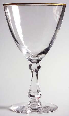 Heritage Clear (Gold Trim) Water Goblet