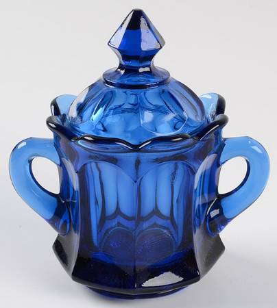 Old Williamsburg Deep Blue Ultra Sugar Bowl & Lid
