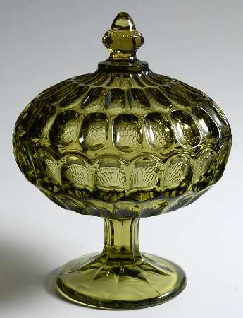Provincial Green Compote & Lid