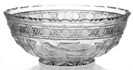 Bird and Strawberries 5" Round Bowl