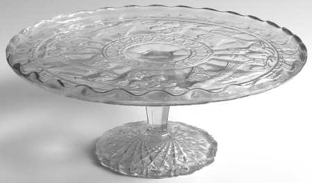 Bird and Strawberries Round Cake Stand