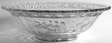Bird and Strawberries 10" Flared Bowl