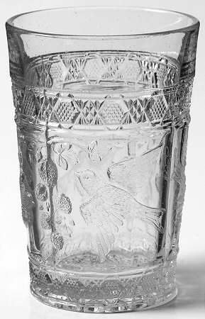 Bird and Strawberries 8 Oz Flat Tumbler