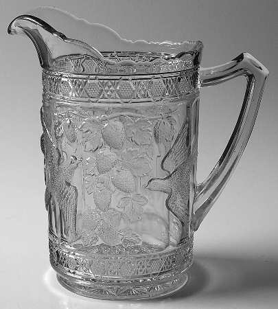 Bird and Strawberries 48 Oz Pitcher