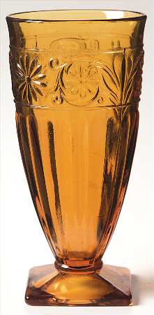 Daisy Amber 12 Oz Footed Tumbler