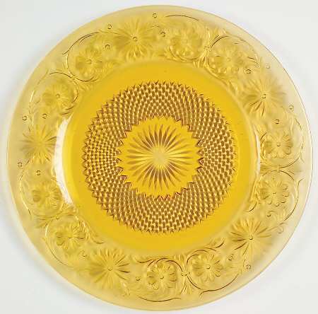 Daisy Amber Dinner Plate