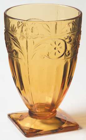 Daisy Amber 9 Oz Footed Tumbler