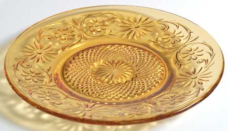 Daisy Amber Bread & Butter Plate