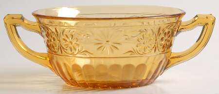Daisy Amber Cream Soup Bowl