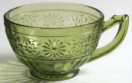 Daisy Green (Avocado) Cup Only by Indiana Glass