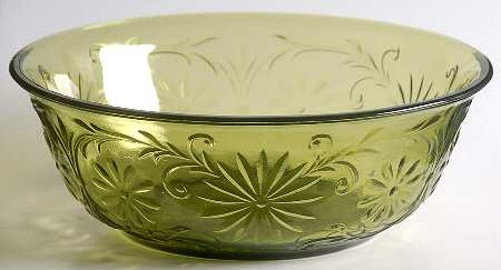 Daisy Green (Avocado) 7" Large Fruit Bowl