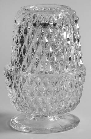 Diamond Point Clear (2 Piece) Candle Lamp