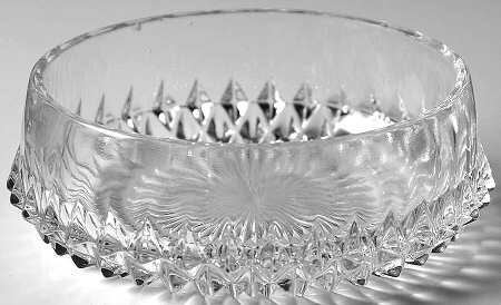 Diamond Point Clear Small Fruit Dessert Bowl