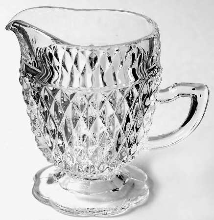 Diamond Point Clear Creamer