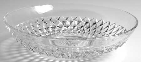 Diamond Point Clear 13" Salad Bowl
