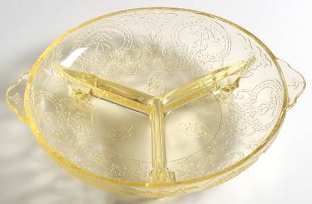 Horseshoe Yellow 8" Round 3 Part Relish