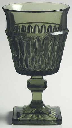 Mt. Vernon Green Water Goblet