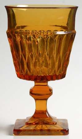 Mt. Vernon Amber Water Goblet