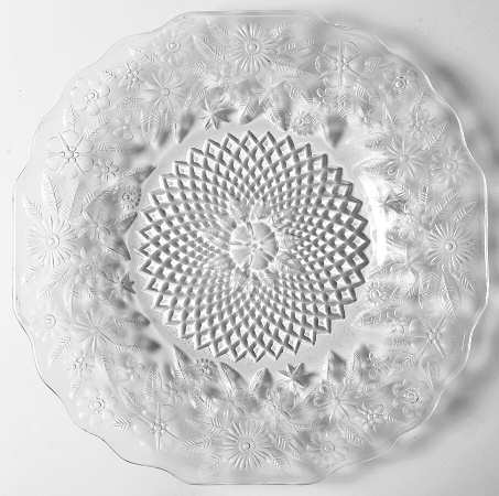 Pineapple and Floral Clear Dinner Plate
