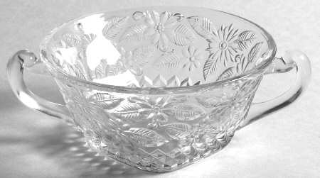Pineapple and Floral Clear Cream Soup Bowl