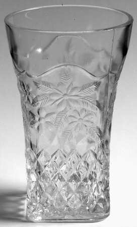 Pineapple and Floral Clear Flat Iced Tea