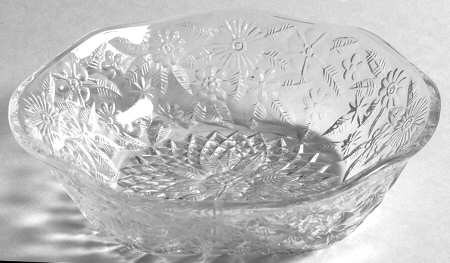 Pineapple and Floral Clear Cereal Bowl