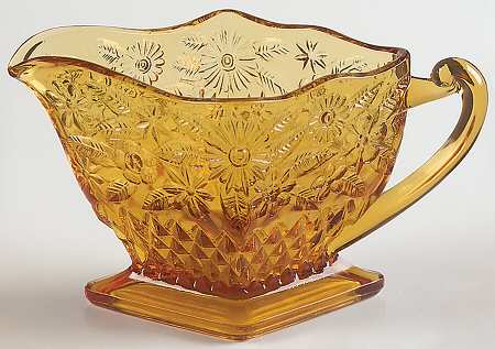 Pineapple and Floral Amber Creamer