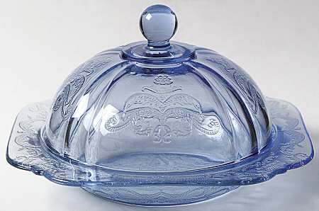 Recollection Blue Round Covered Butter