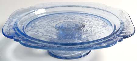 Recollection Blue Footed Cake Plate