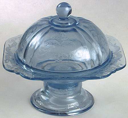 Recollection Blue Footed Candy Dish & Lid