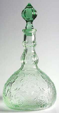 Sandwich Green Decanter & Stopper