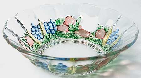 Garland Flashed Blue Grapes 8" Round Bowl