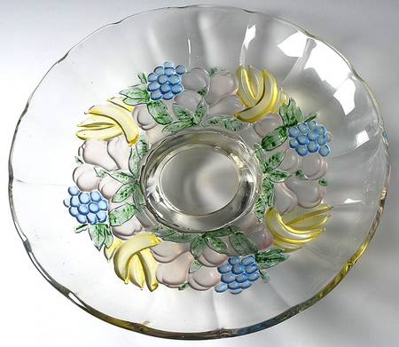 Garland Flashed Blue Grapes 12" Console Bowl