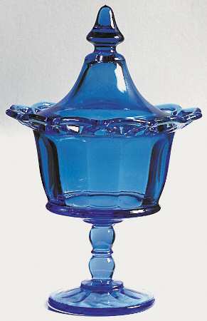 Laced Edge Antique Blue by Imperial Glass-Ohio