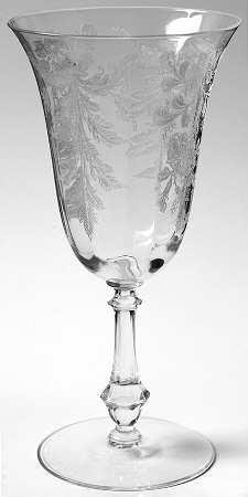 Bel Aire Etch Clear (Multi Sided Stem) by Imperial Glass-Ohio