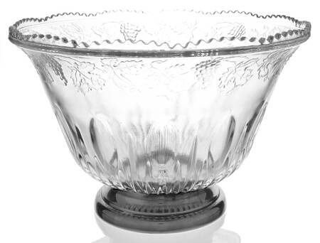 Princess Clear (Punch Set) Punch Bowl W/Metal Base